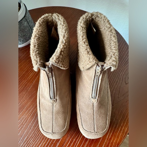 Dr. Scholl's Tan Leather Ankle Boots with Zipper Womens Size 8.5 - Picture 6 of 11